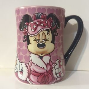 Disney Parks Exclusive Minnie Mouse " Mornings Aren't Pretty" Ceramic Coffee Mug